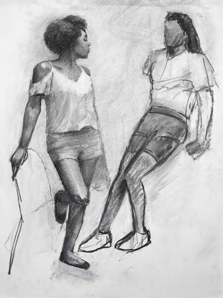 Jilted not in love | 2019 | 24 x 18 inches | Charcoal on paper | Available
